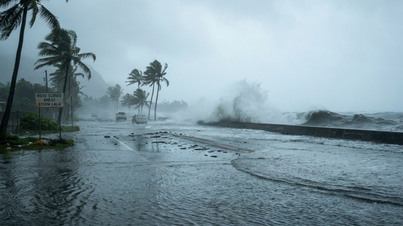 Uma tempestade no Havaí despejou chuva extrema sobre as ilhas e satélites acompanharam a passagem do sistema enquanto ele atingia a terra