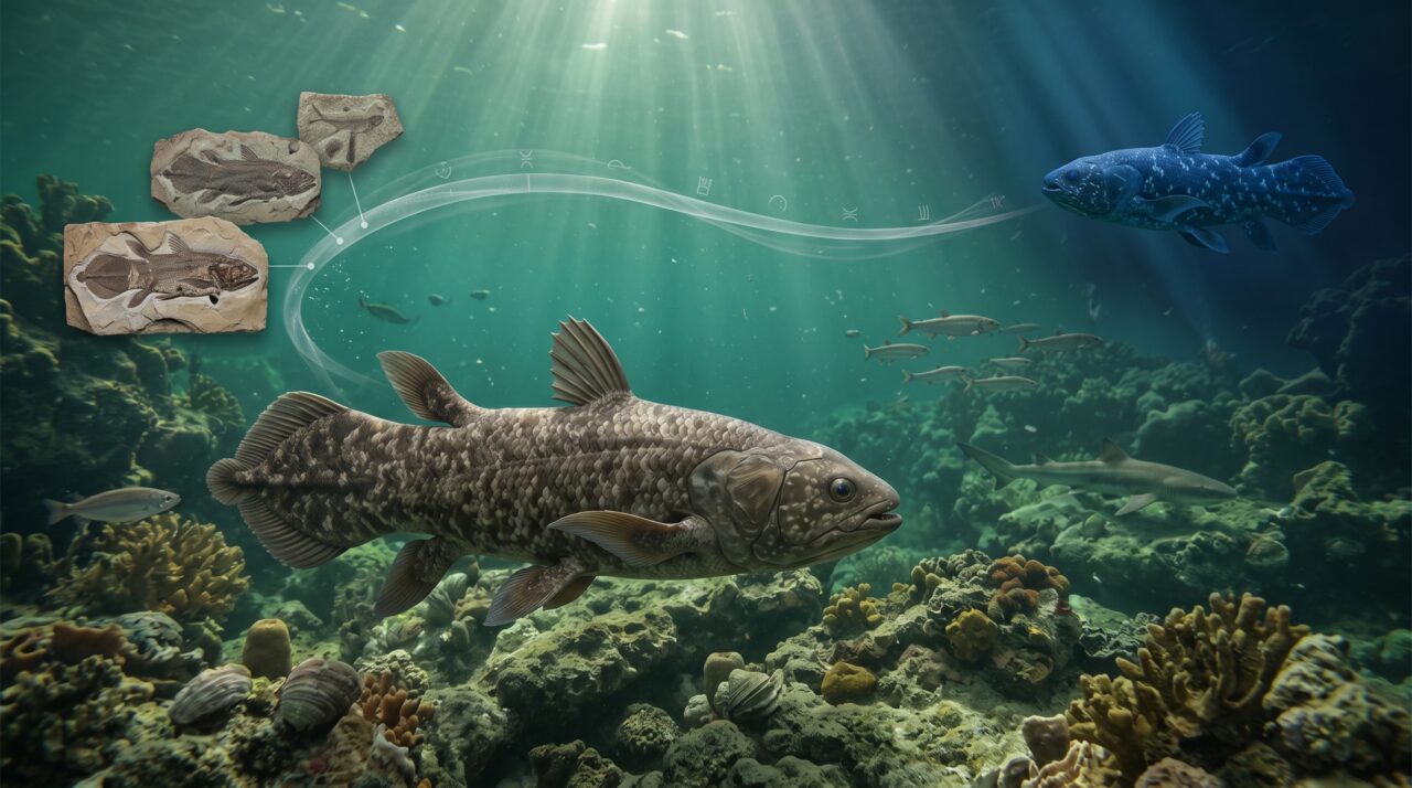 Um fóssil guardado por 150 anos num museu fechou uma lacuna de 50 milhões de anos na história dos celacantos que ainda vivem nos oceanos