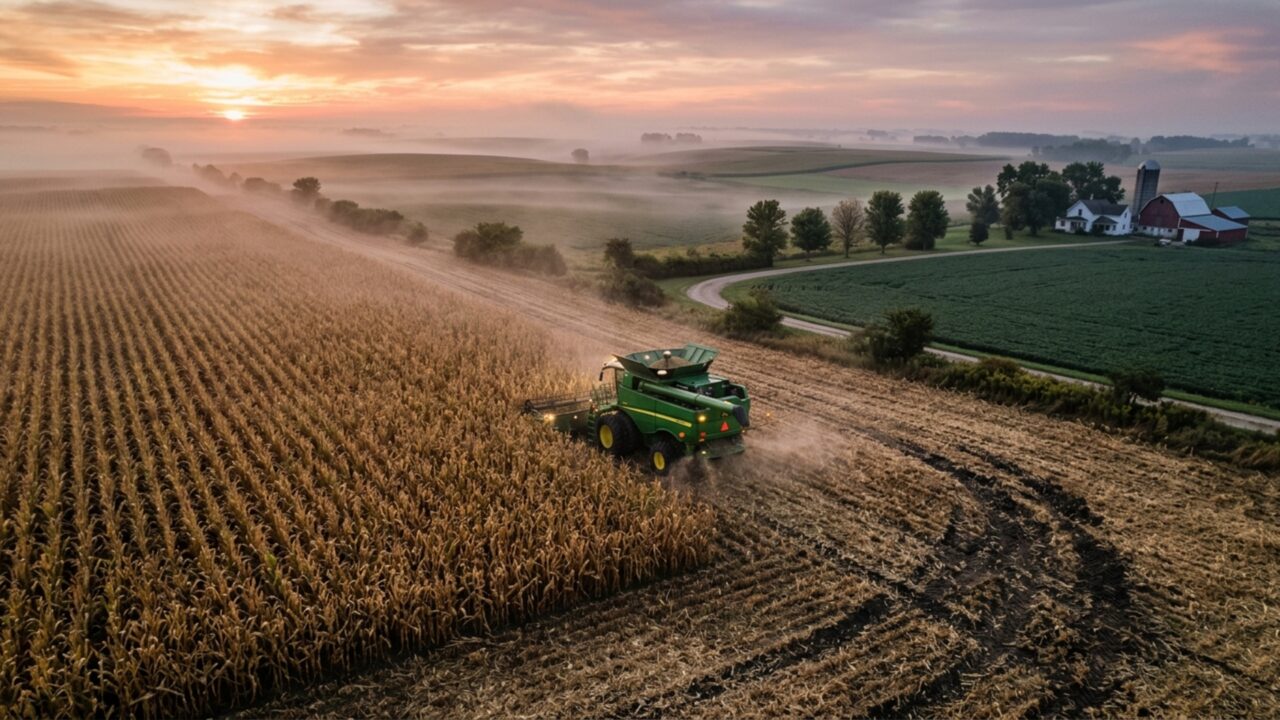 Colheitadeira entra no talhão errado e retira nove hectares de milho do agricultor vizinho antes que alguém perceba a troca