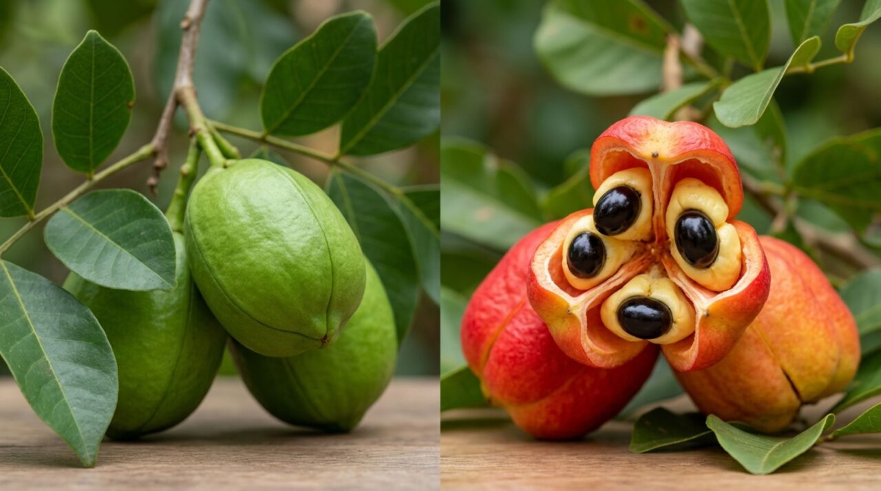 A segurança do ackee depende do amadurecimento natural e da seleção correta dos arilos, já que frutos verdes concentram mais hipoglicina A
