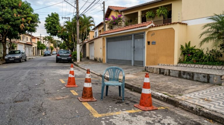 O que diz a lei de trânsito brasileira sobre motoristas e moradores que permitem familiares estacionar em frente à própria casa?