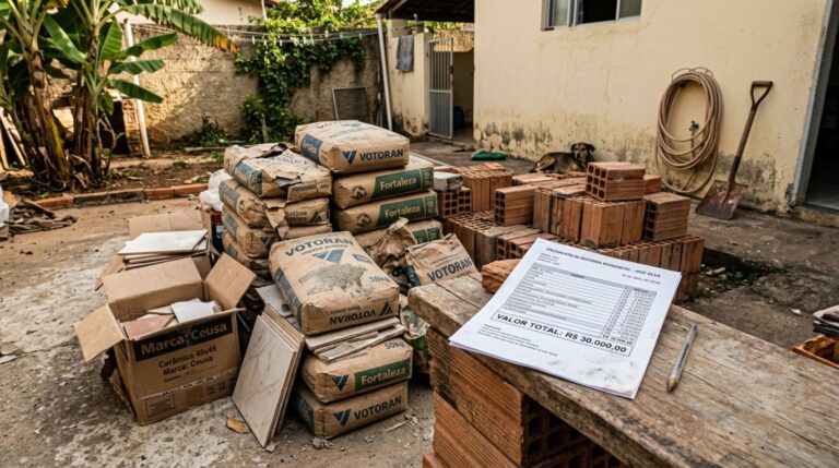 Homem contrata pedreiro para realizar construção de casa pequena, profissional passa o orçamento avaliado em R$ 30 mil, após finalizado, morador percebe que grande parte dos materiais não foi utilizada e decide questionar o pedreiro