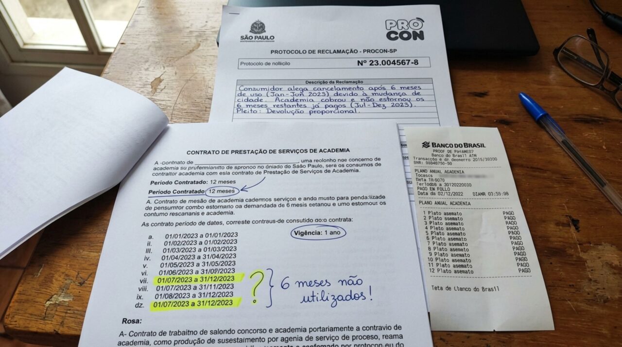 Homem entra na academia e contrata o serviço por 12 meses, ao chegar no 6º mês, a academia vai à falência e fecha as portas e não devolve os valores pagos pelos clientes, caso vai parar na justiça em ação coletiva
