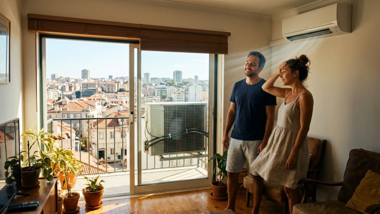 Quem mora no último andar instala ar-condicionado para enfrentar o calor e, dias depois, condomínio recebe reclamação porque condensadora ficou visível de vários pontos da rua