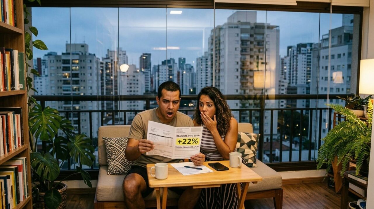 Casal fecha varanda de 14 metros quadrados com vidro e recebe IPTU 22% maior no ano seguinte, prefeitura explica quando a obra aumenta o imposto
