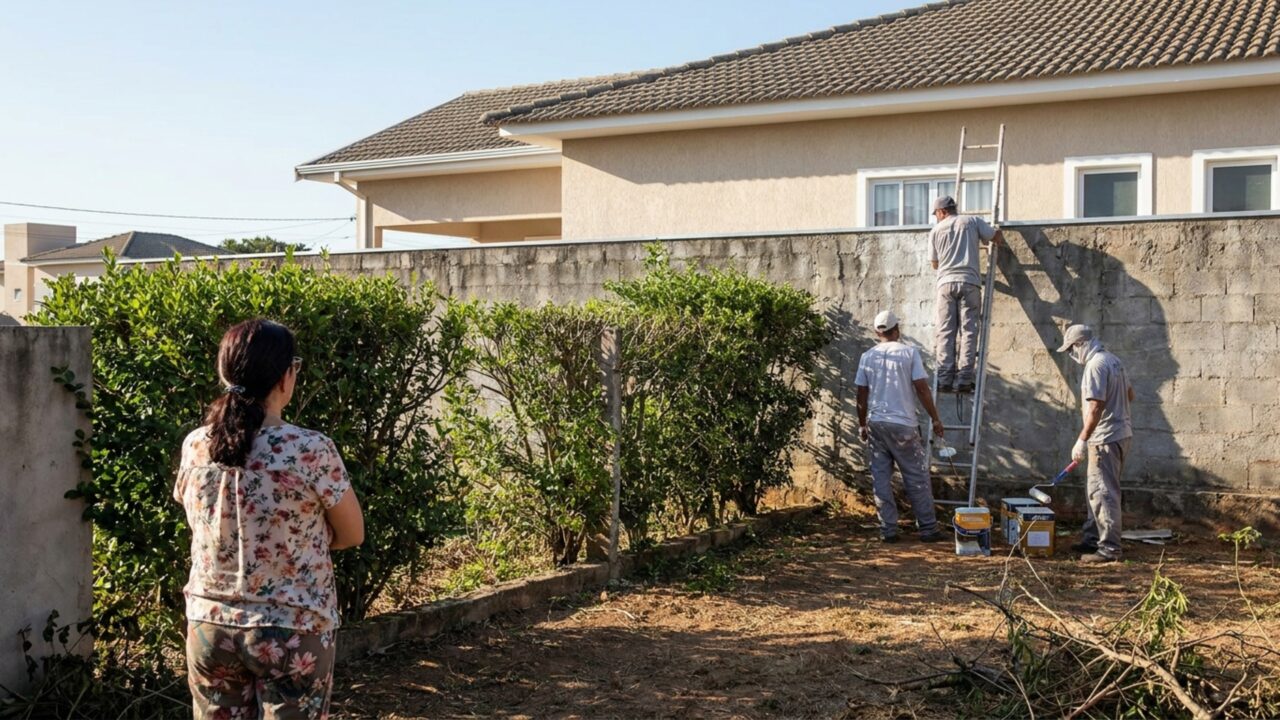 Depois de 12 anos cuidando da mesma cerca-viva, aposentada volta do mercado e encontra metade das plantas cortadas porque vizinho queria pintar o muro