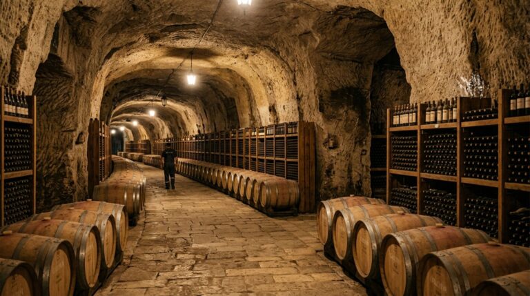 As antigas galerias de calcário de Cricova foram adaptadas para formar uma extensa infraestrutura subterrânea dedicada ao vinho
