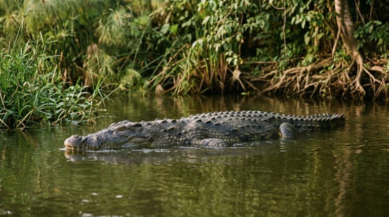 Crocodilo em repouso com baixo gasto energético entre períodos de alimentação