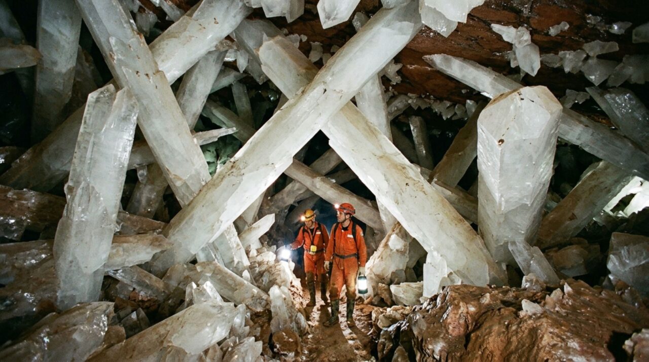 A caverna escondida sob uma mina no México onde cristais gigantes cresceram durante milhares de anos até superar o tamanho de uma pessoa