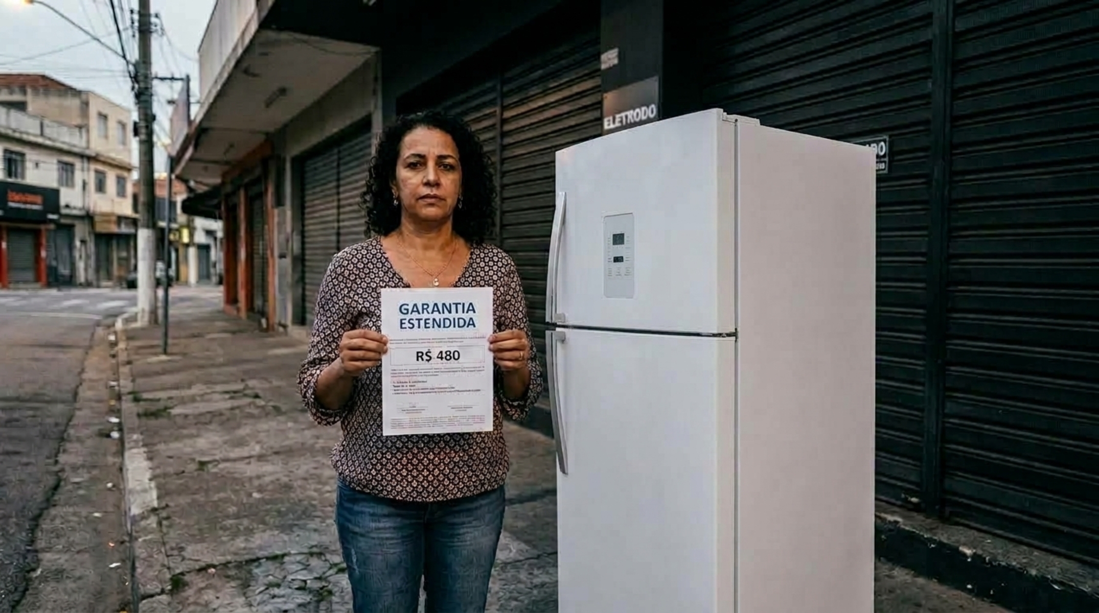Cliente compra geladeira com garantia estendida de R$ 480, a loja fecha as portas meses depois e ele descobre que a cobertura continua valendo porque quem paga o conserto é a seguradora