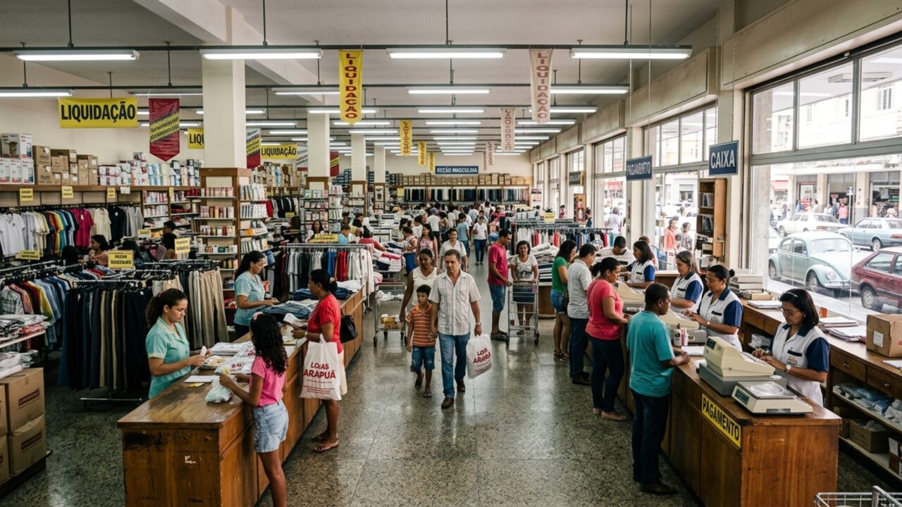 As prateleiras ainda estavam cheias quando começou a última liquidação: rede de 110 anos fecha 19 lojas e transforma uma das marcas mais tradicionais da região em memória