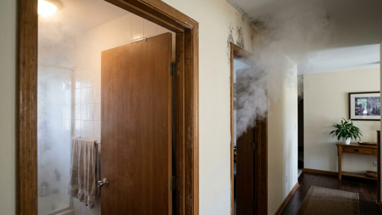 Depois do banho, a porta do banheiro deve ficar aberta ou fechada? Especialista explica o erro que espalha mofo pela casa