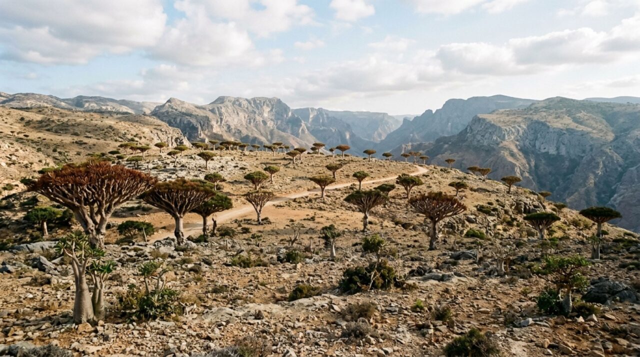 Quase quatro em cada dez plantas desta ilha existem apenas ali e isolamento transformou Socotra numa coleção viva de formas únicas