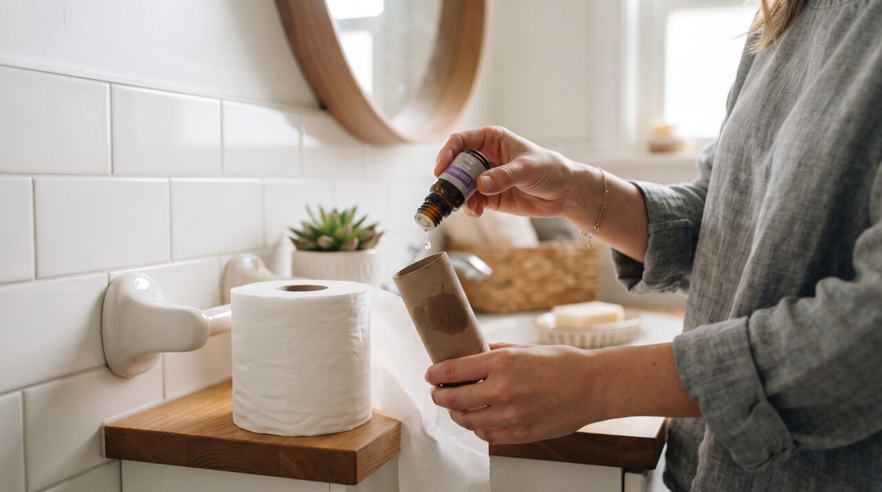 Truque de hotelaria com óleo essencial para aromatizar o banheiro