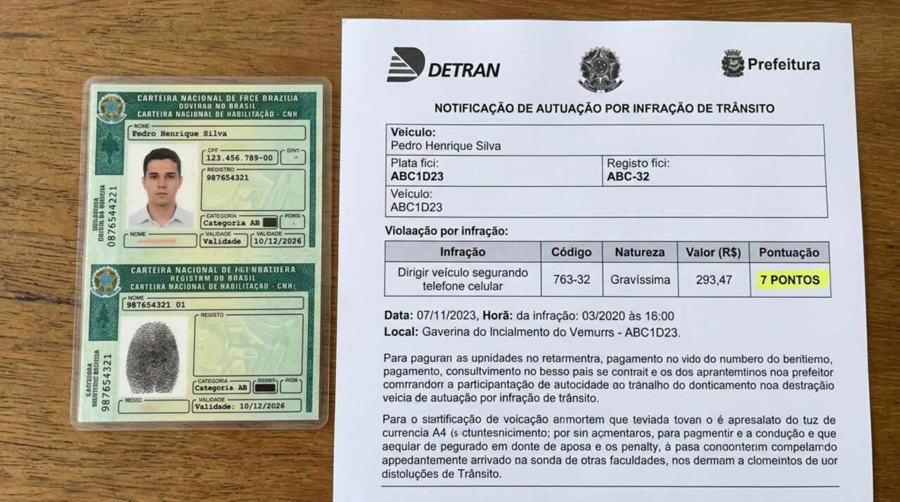 Motorista é parado em blitz falando no celular, alega que era uma ligação rápida e agente explica que a infração pode somar com outras e suspender a habilitação
