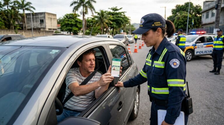 Motorista é parado em blitz com a CNH apenas em uma foto enviada pelo WhatsApp, acredita que os dados visíveis bastam, e agente explica como a habilitação é validada