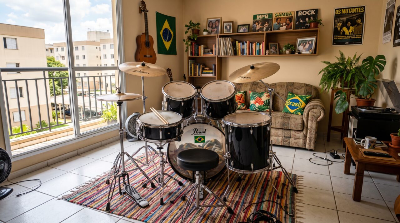 Proibição de escola de música e aulas de bateria em apartamento residencial