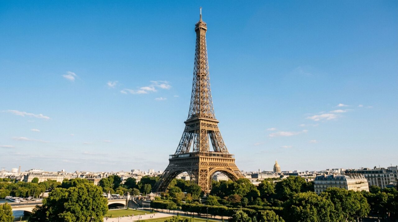 Topo da Torre Eiffel pode se deslocar cerca de 15 centímetros num dia ensolarado porque o Sol aquece um lado da estrutura mais que os outros, fazendo o ferro se expandir e inclinar levemente a torre