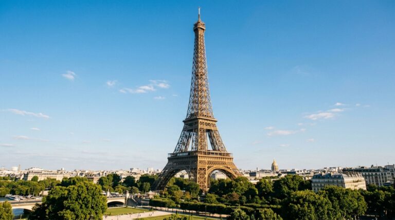 Na Torre Eiffel, o aquecimento desigual provocado pelo Sol faz diferentes faces da estrutura metálica se expandirem de maneira ligeiramente diferente