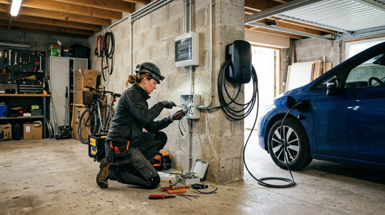 Dono de carro elétrico leva uma extensão até a garagem para carregar o veículo, mas uma exigência de segurança muda o projeto