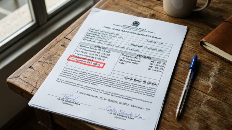 Trabalhador combina verbalmente com o chefe que não precisará cumprir aviso, mas vê o desconto aparecer na rescisão
