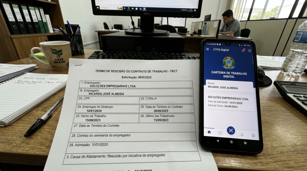 Trabalhador começa em novo emprego e encontra diferença entre o último dia trabalhado e a data da rescisão