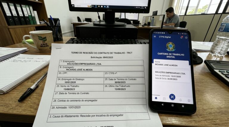 Trabalhador começa em novo emprego e encontra diferença entre o último dia trabalhado e a data da rescisão
