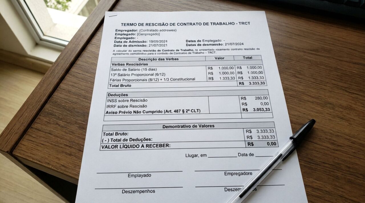 Trabalhador pede demissão e, ao receber o acerto, percebe que quase todo o valor foi consumido por descontos
