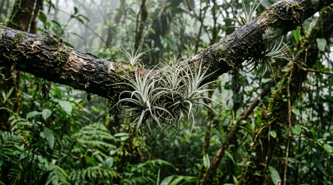 A planta que consegue viver praticamente sem solo ao absorver água e nutrientes diretamente do ambiente
