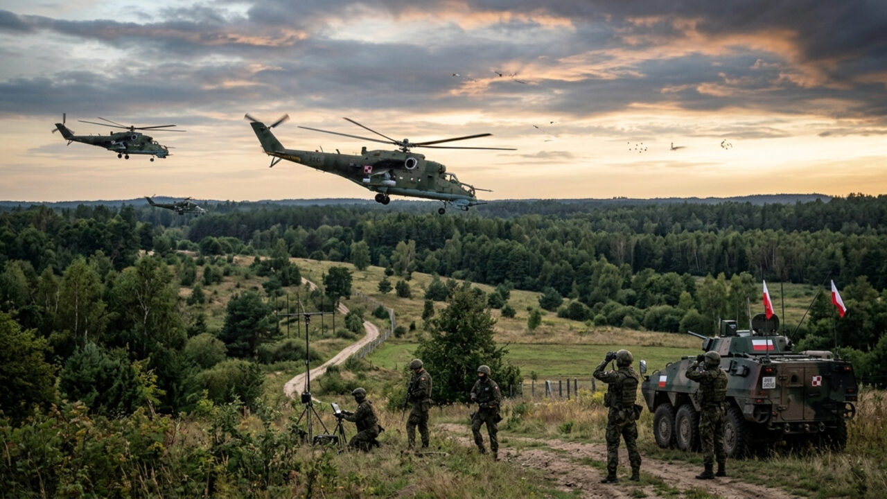 Espaço aéreo polonês é invadido por ‘objetos desconhecidos’ vindos da Bielorrússia; exército envia helicópteros e descobre que não eram drones