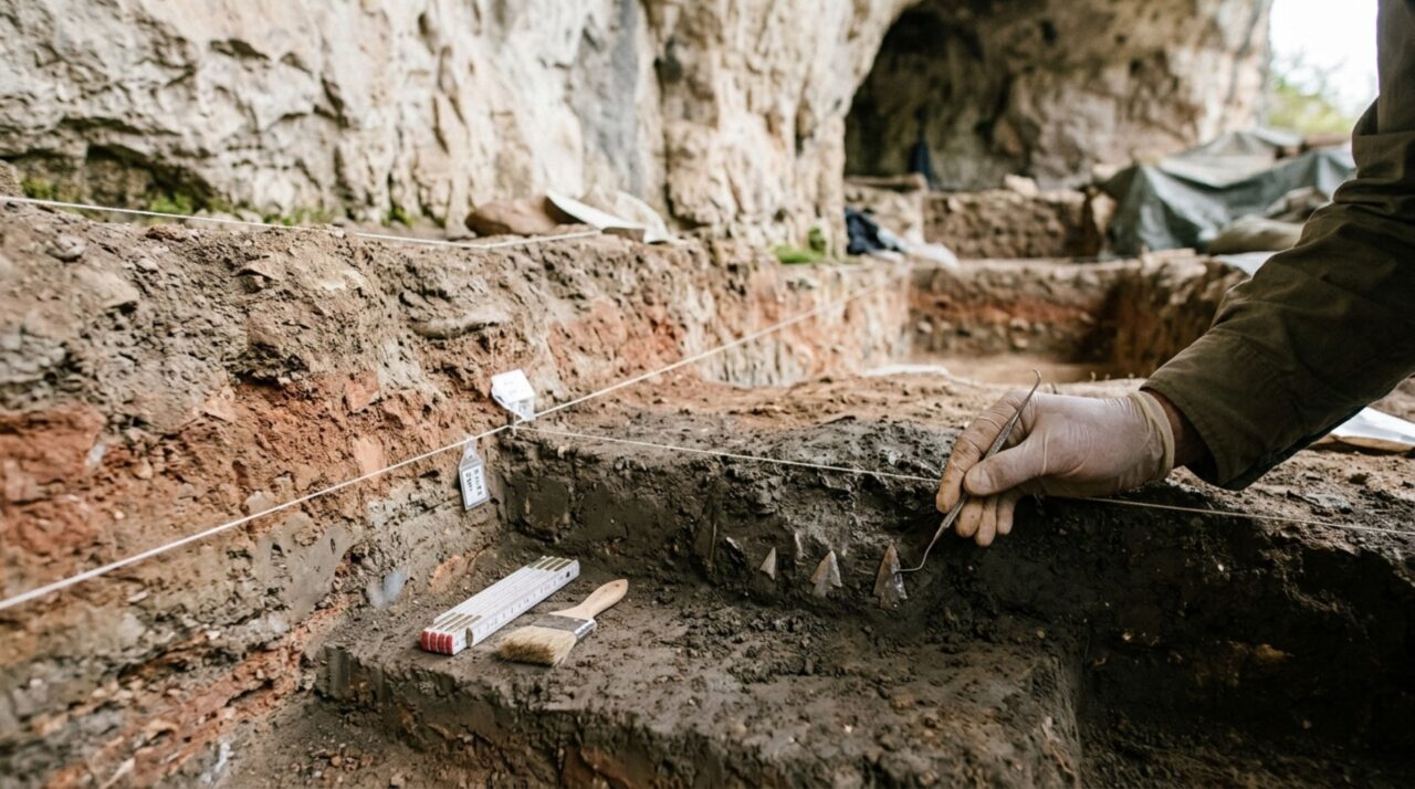 Pontas de pedra minúsculas aparecem em abrigo de 80 mil anos e levantam nova pista sobre quando armas de longo alcance surgiram na Eurásia