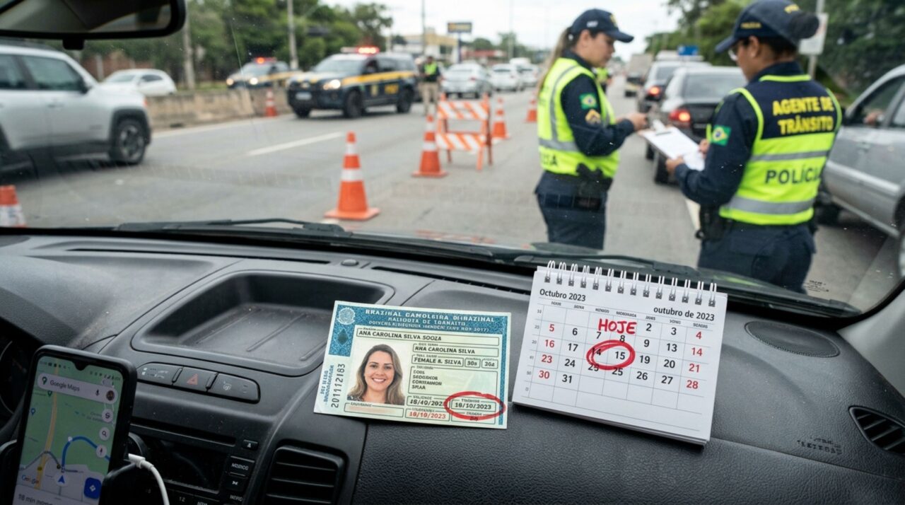 Motorista é parado em blitz com a CNH vencida há poucos dias, acredita que já não pode dirigir e descobre quando o vencimento realmente passa a gerar infração