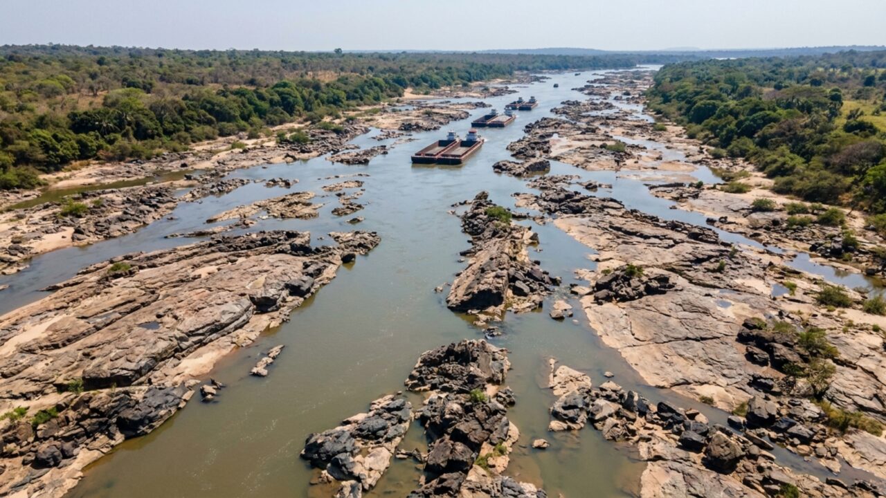 Megaobra de R$ 1 bilhão vai remover rochas de um trecho de 35 km no fundo do Rio Tocantins para abrir caminho a navios carregados com milhões de toneladas