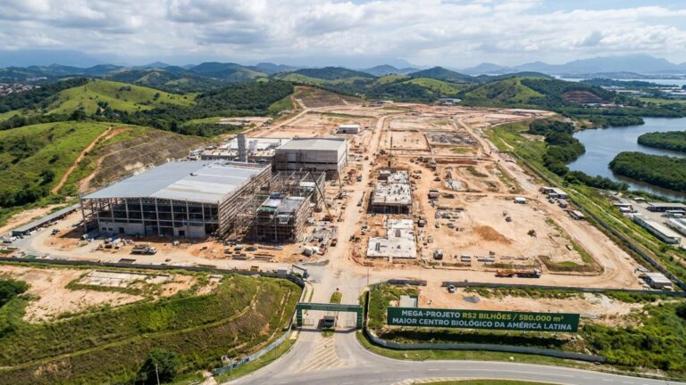 Megaobra de R$ 2 bilhões ocupa terreno de 580 mil m² no Rio para erguer o maior centro de produção de biológicos da América Latina
