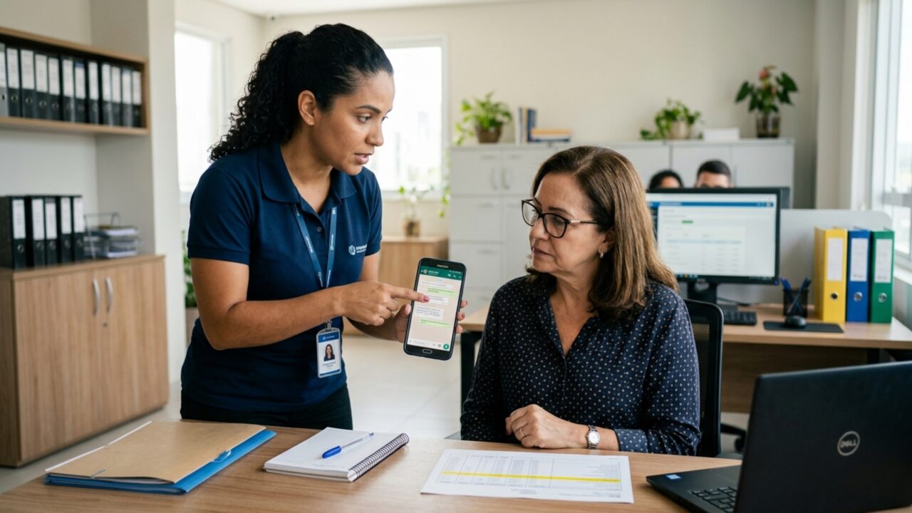 Funcionária troca o plantão de sábado com uma colega pelo WhatsApp e, no pagamento seguinte, encontra uma falta descontada porque a mudança nunca entrou no sistema