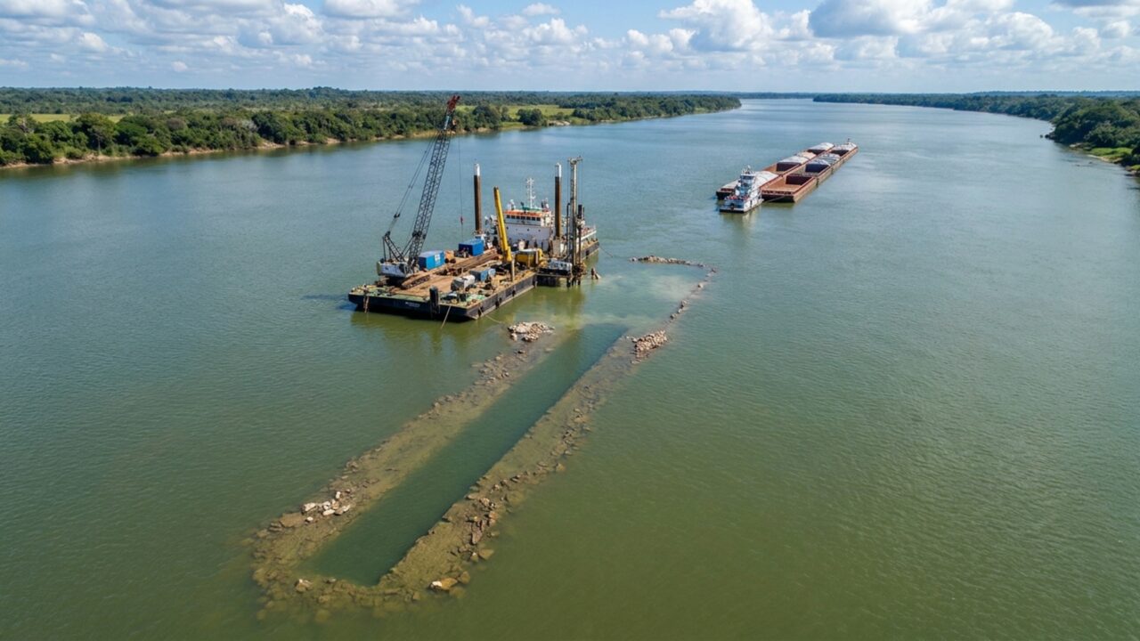 Megaobra de R$ 1 bilhão vai remover rochas de um trecho de 35 km no fundo do Rio Tocantins para abrir caminho a navios carregados com milhões de toneladas