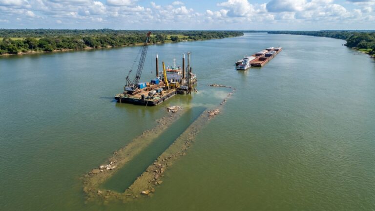 Megaobra de R$ 1 bilhão vai remover rochas de um trecho de 35 km no fundo do Rio Tocantins para abrir caminho a navios carregados com milhões de toneladas