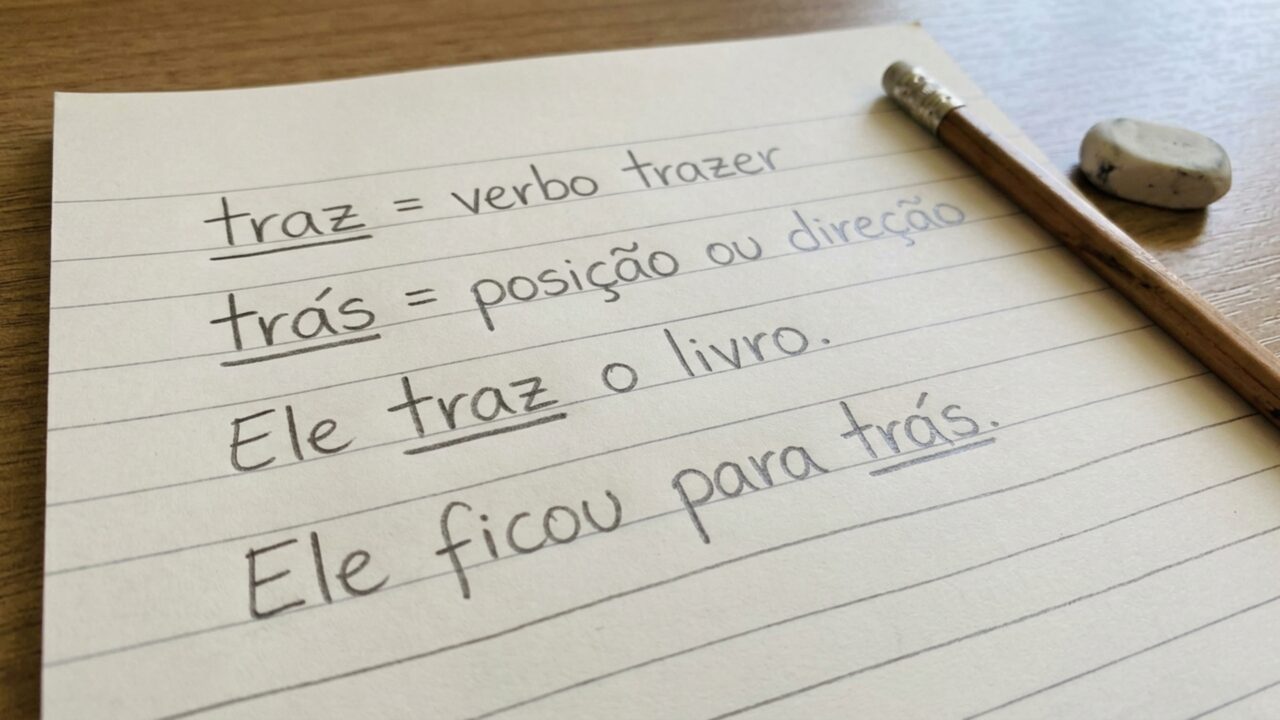É “trás” ou “traz”? Complete a frase e veja se você ainda lembra a diferença