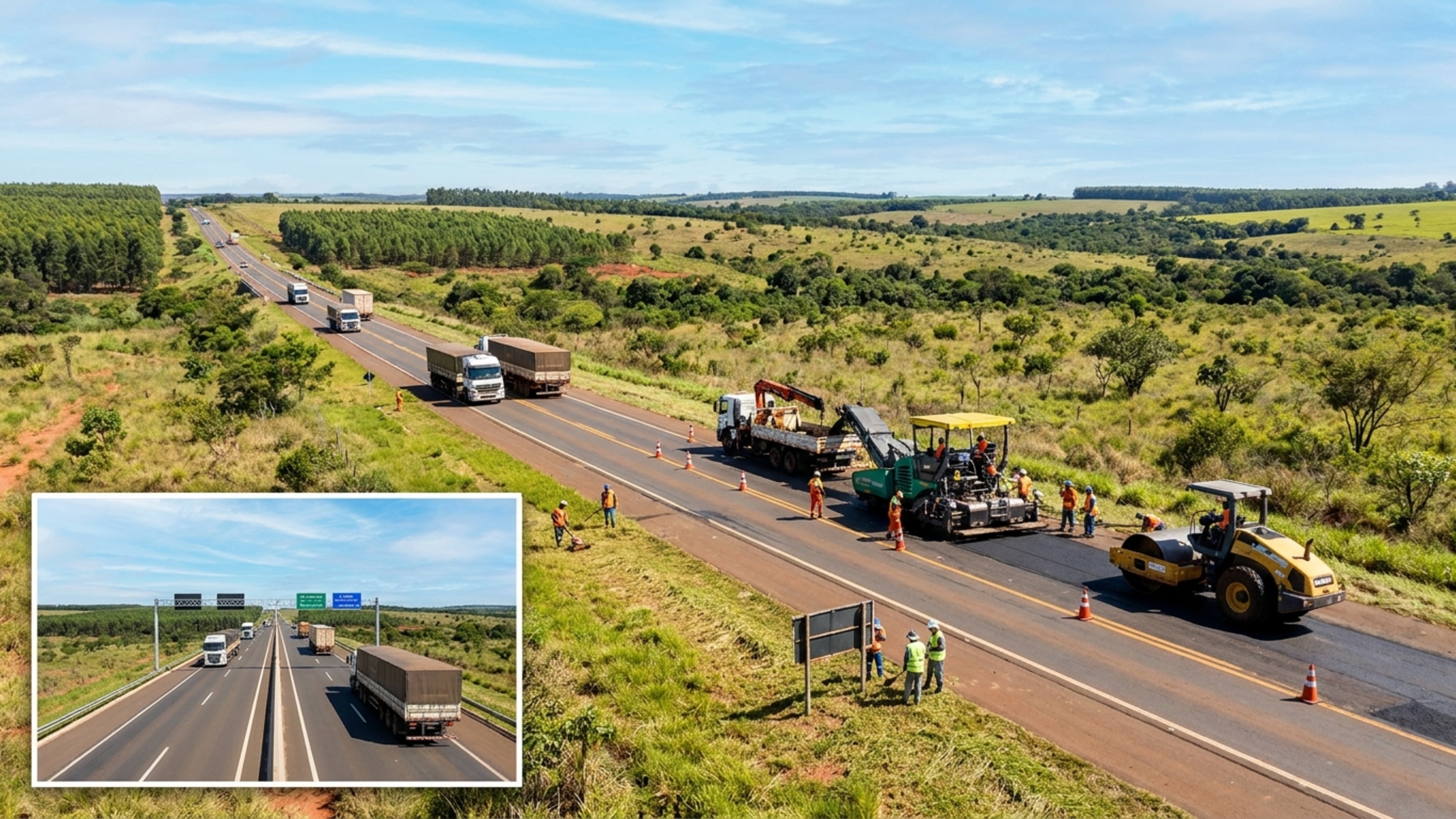 Megaobra de R$ 10,1 bilhões já começou a transformar 870 km de rodovias no Centro-Oeste com 115 km de duplicações e 245 km de terceiras faixas
