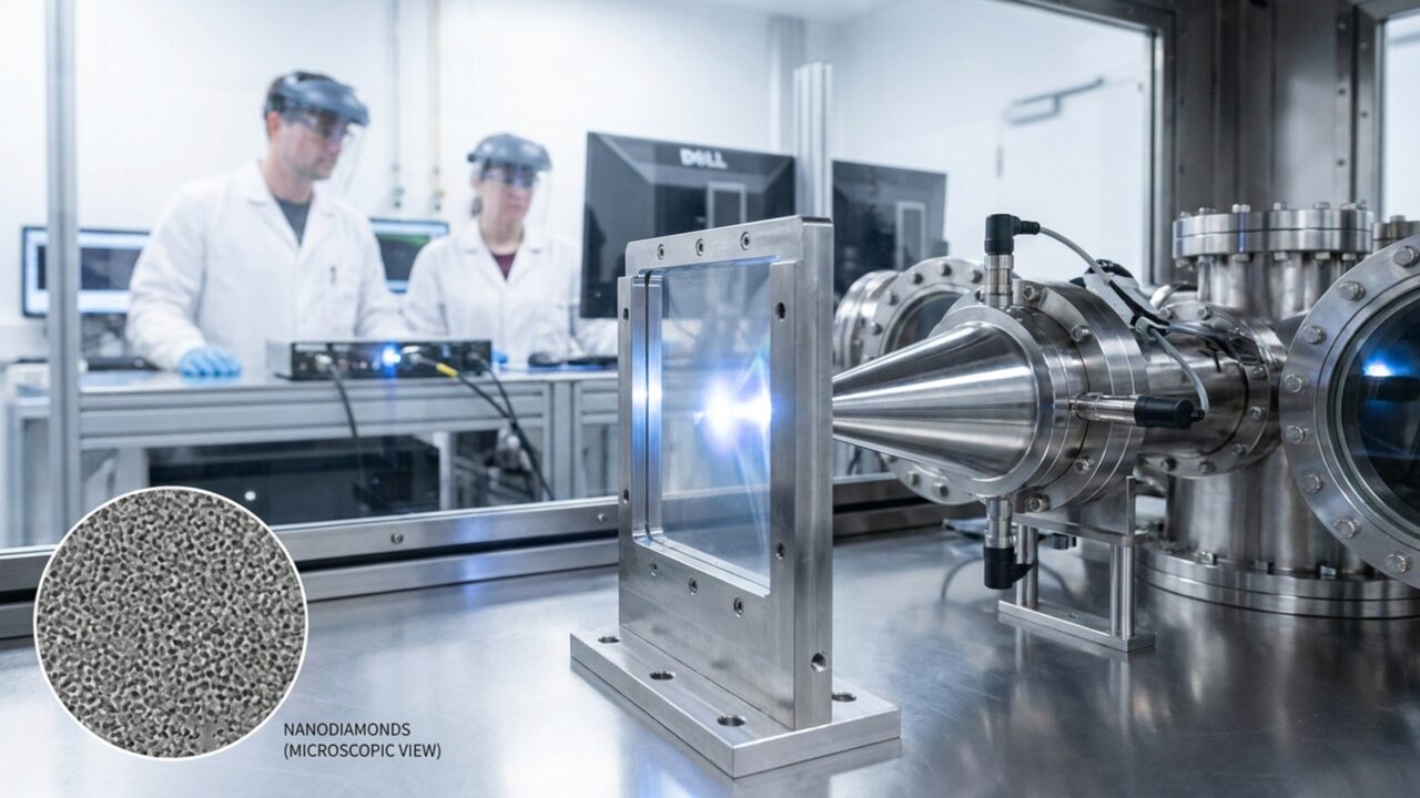 Disparam um laser contra plástico PET e cada pulso gera cerca de 10 trilhões de nanodiamantes ultrapuros