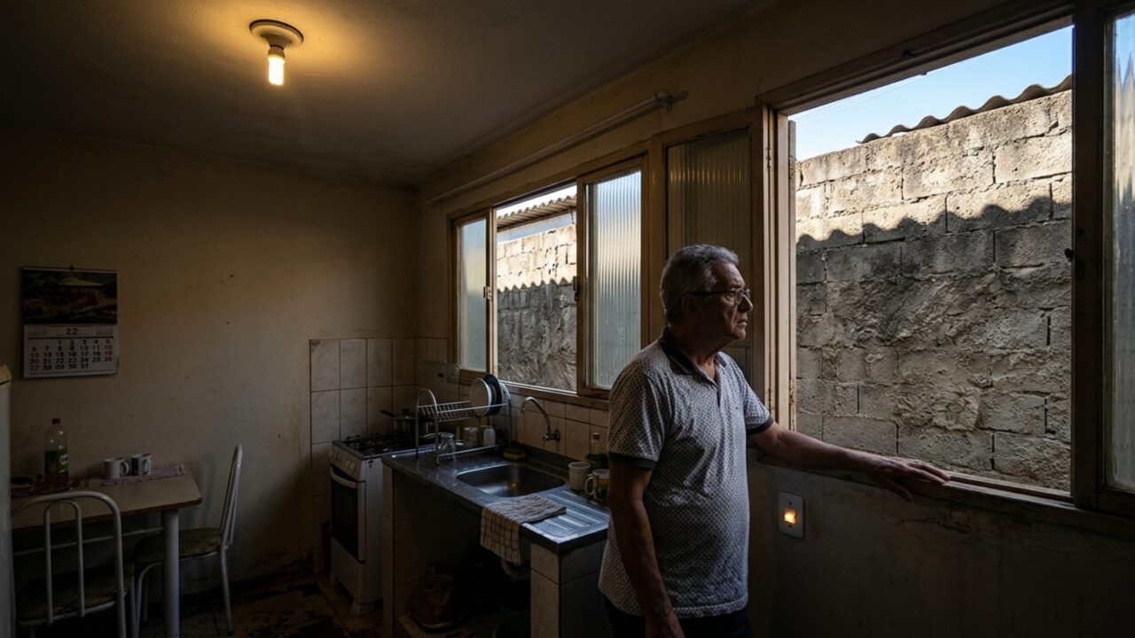 Família levanta muro mais alto para ter privacidade no quintal e vizinho afirma que a construção tirou quase toda a luz natural da cozinha de sua casa