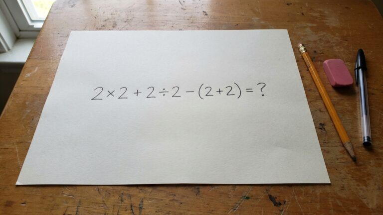 Quanto é 2 × 2 + 2 ÷ 2 - (2 + 2)? A contagem matemática que testa gênios