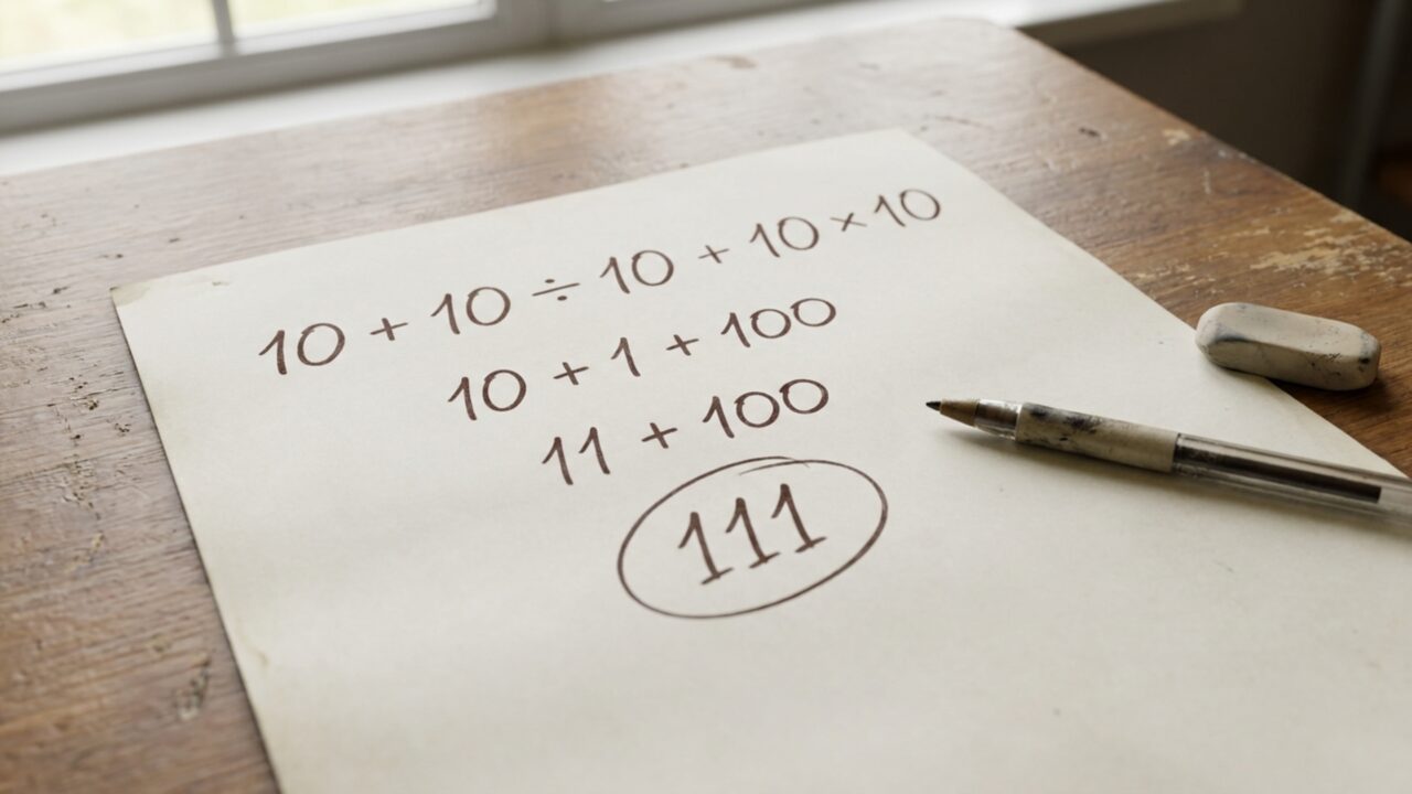Resolva 10 + 10 ÷ 10 + 10 × 10 sem calculadora e teste se você consegue acertar na primeira tentativa