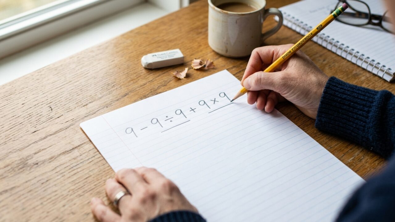 Resolva 9 − 9 ÷ 9 + 9 × 9 sem calculadora e teste se você consegue chegar ao resultado certo na primeira tentativa