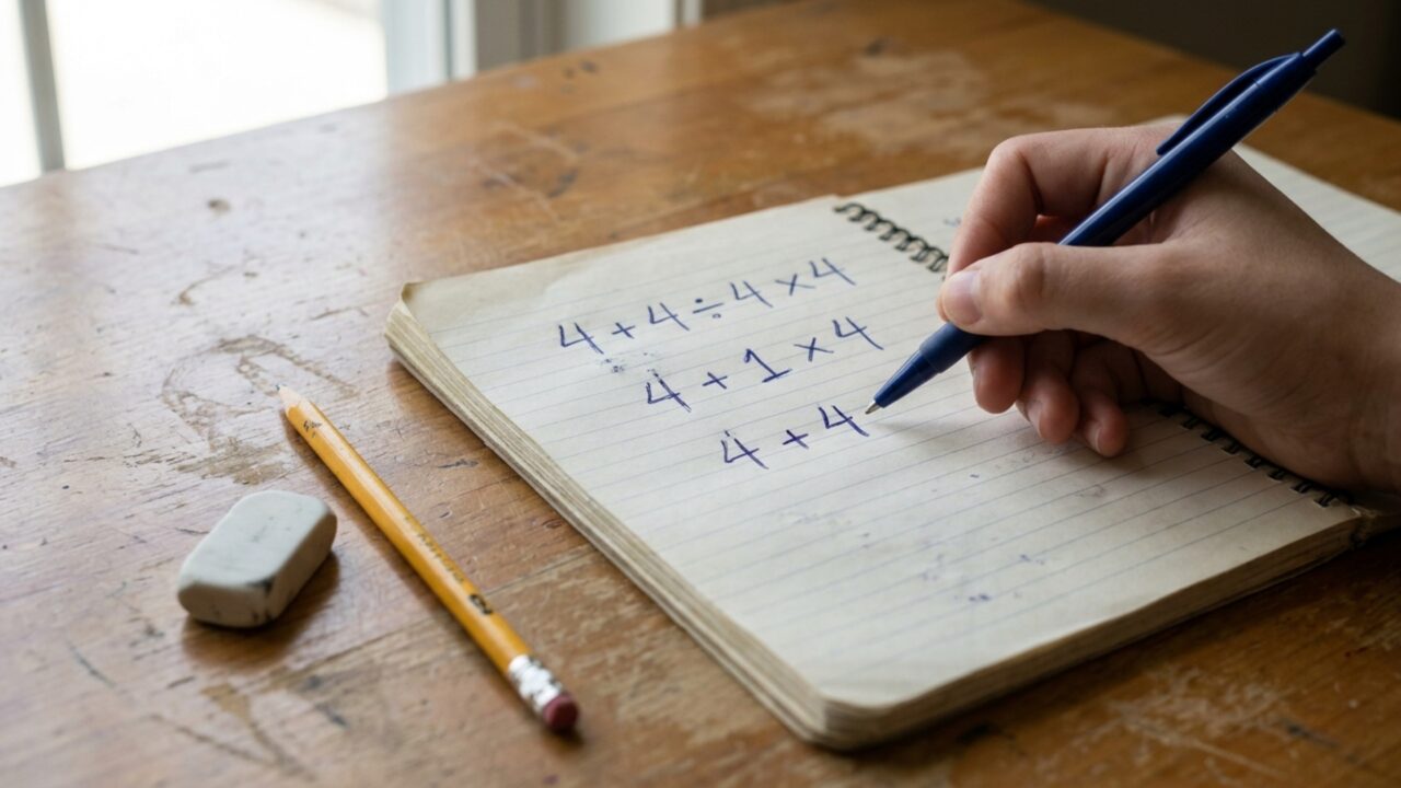 A conta 4 + 4 ÷ 4 × 4 parece simples, mas a ordem das operações altera o resultado
