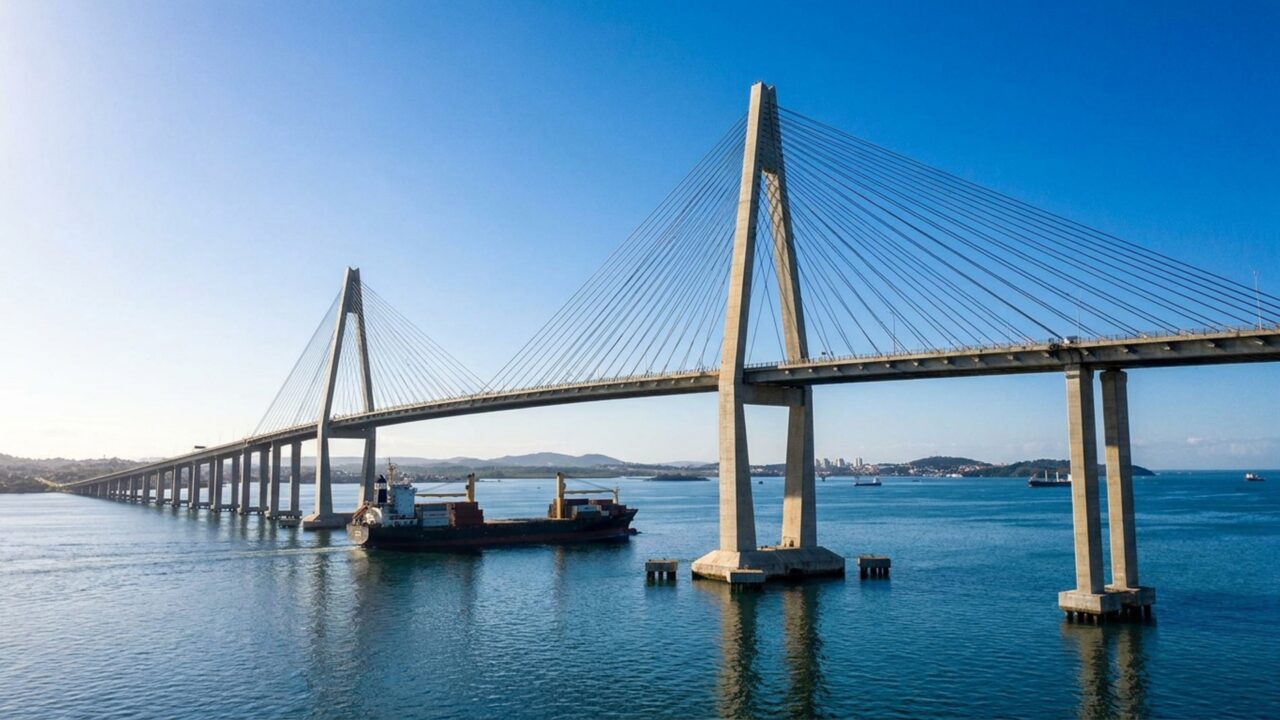 Megaobra brasileira de R$ 11,6 bilhões inicia obras em capital do Nordeste para erguer a maior ponte da América Latina sobre lâmina d'água e ligar a capital a uma ilha