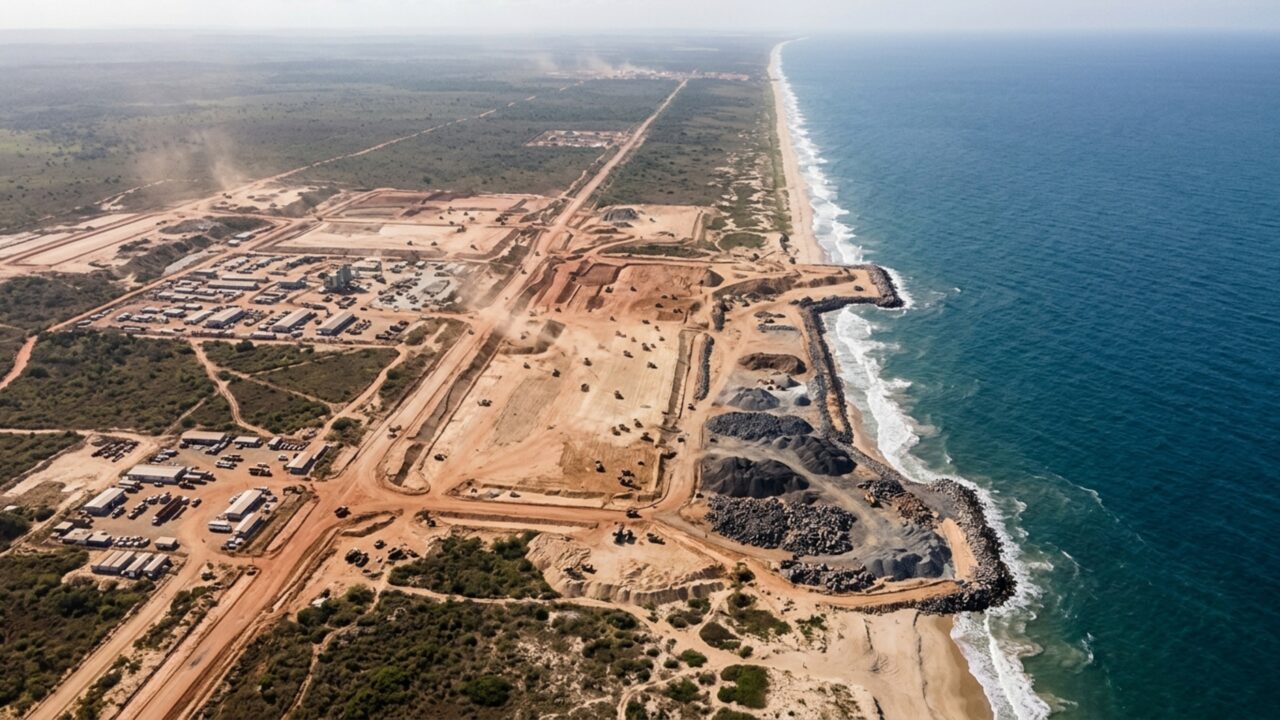 Megaporto de 20 milhões de m² ganha forma no litoral brasileiro com 10 km de píeres e profundidade de 25 metros para receber navios de até 400 mil toneladas