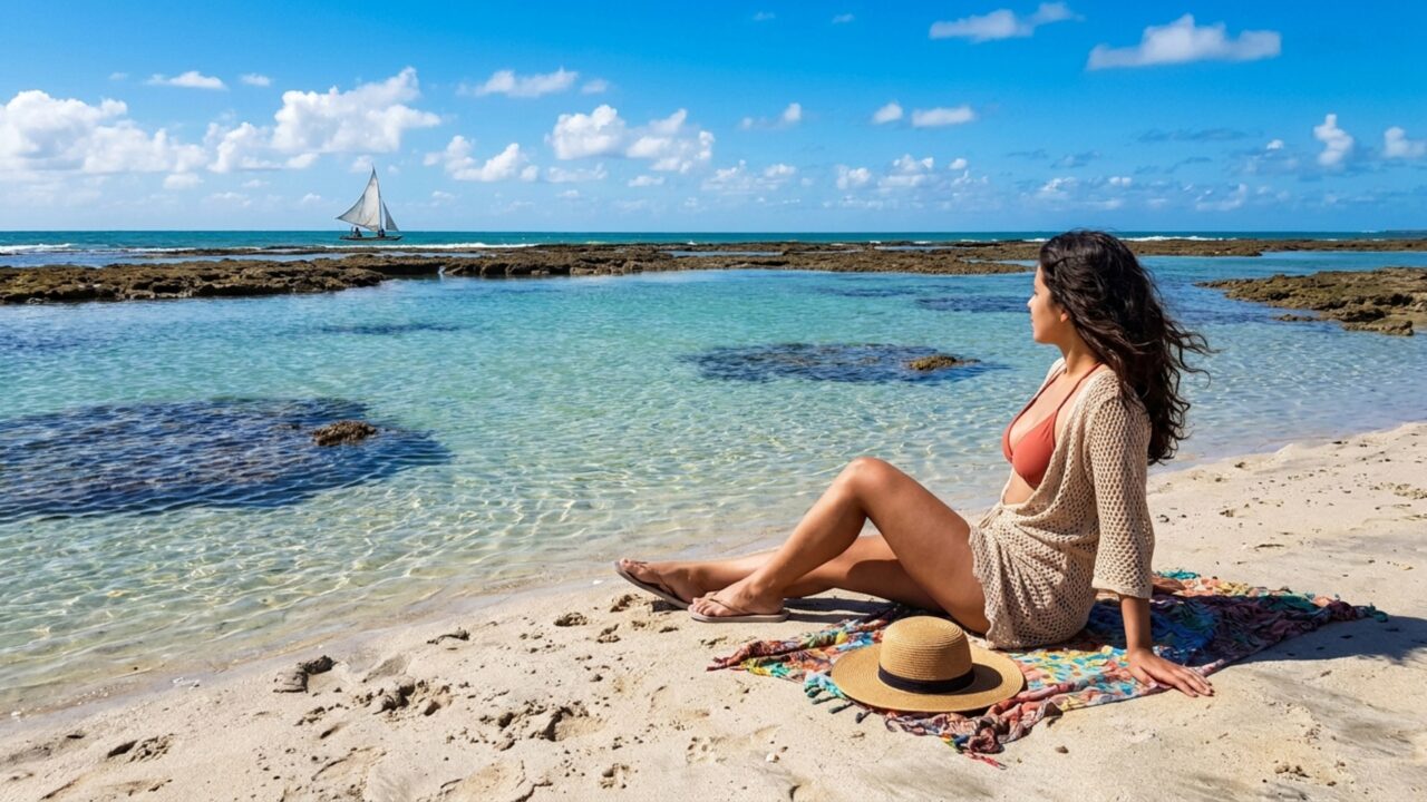 Maré baixa, água morna e uma praia entre as 25 melhores do mundo: a vila pernambucana cercada por piscinas naturais