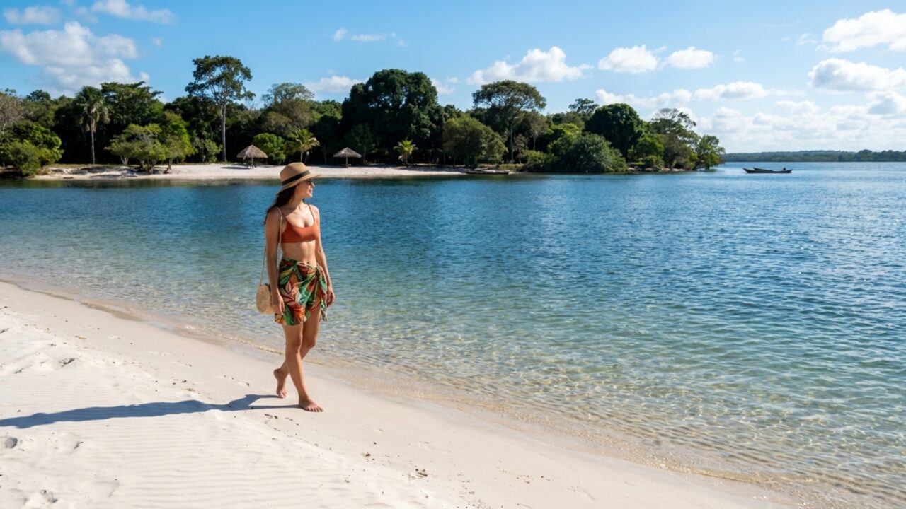 O Caribe Amazônico está entre as 100 melhores praias do mundo: a vila onde a areia branca só aparece quando o rio baixa