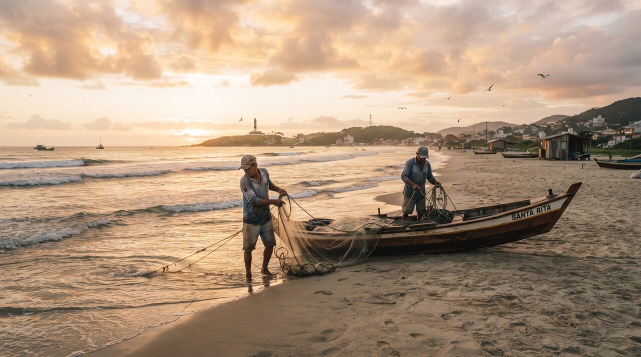 A pesca artesanal com auxílio dos botos no município de Laguna